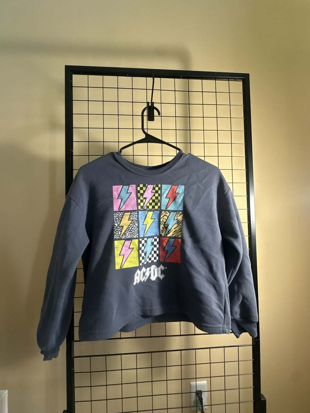 Grayson Social Girls AC/DC Graphic Crewneck Sweatshirt